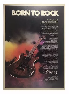 1980 Vantage 790 Electric Guitar BORN TO ROCK Vintage Print Ad  • $8.49