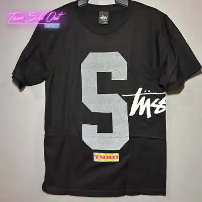 Vintage New Stussy Black Reflective S 1980 Tee T-Shirt Small • $39.88