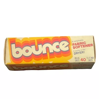 $14.99 • Buy BOUNCE Fabric Softener 40 Dryer Sheets Outdoor Fresh Movie TV Prop Box Vintage