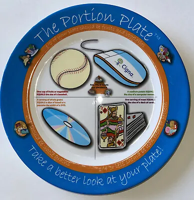 Melamine The Portion Plate™ Meal Measuring Educational Diet Control Plate • $9.99