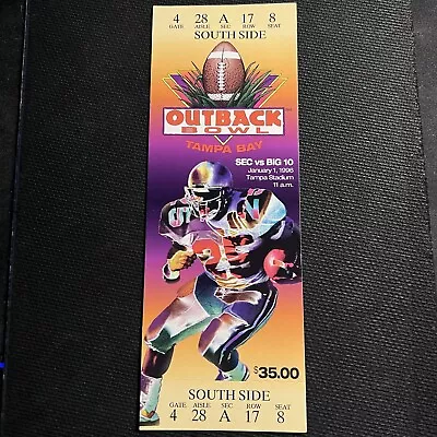 1996 First Outback Bowl College Football Game FULL Ticket  Penn State Vs. Auburn • $65.99