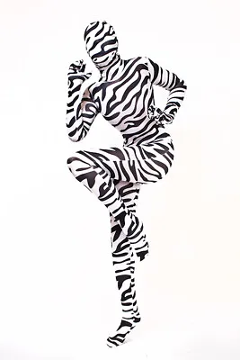 £42.63 • Buy Licra Tuta Intera Body Intero Con Rimovibile Cappuccio Zebra