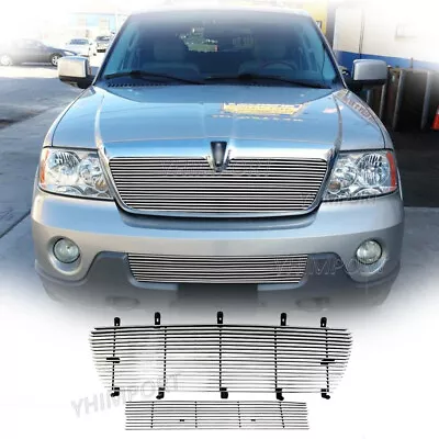 Chrome Grille Fits 03-04 Lincoln Navigator Upper Lower Billet Grill 2003 2004 • $109.99