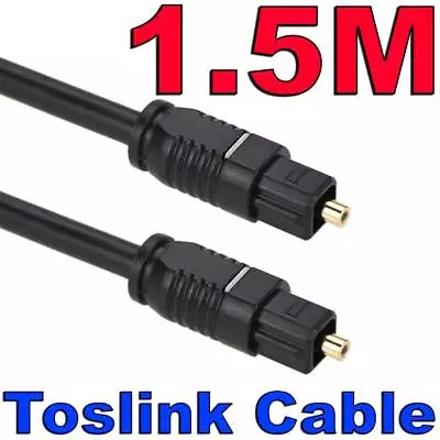 1.5M Premium Gold Toslink Optical Fibre Digital Audio Cable Lead Cord S/PDIF • $6.95