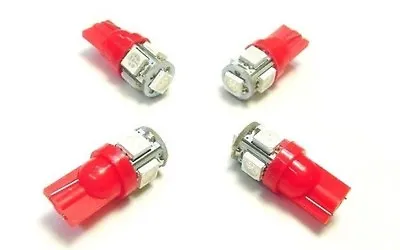 4 BRIGHT Red 5 LEDs 12V Side Marker License Plate Clock Dash Lights Bulbs Ford • $10.99