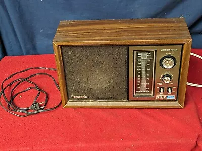 PANASONIC Weather AM/FM TABLE RADIO RE-6518 Vintage Nice Wood Box Speaker Works • $30.99