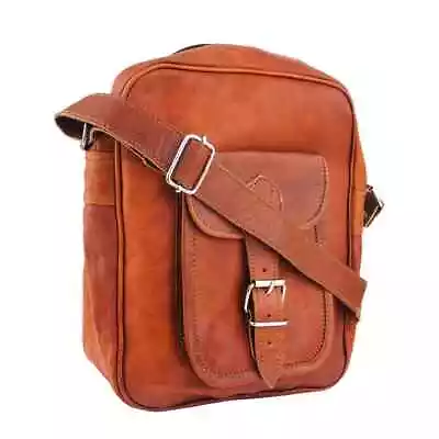 Pure Leather Side Sling Bag  For Unisex Adults Attractive Casual Shoulder Bag • $34.49