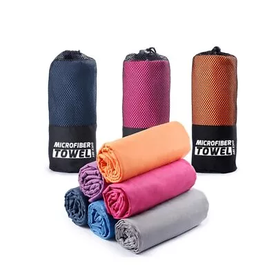 Quick Dry Beach Towel Portable Towel Water Sweat-absorbent Microfiber Towels • $13.18