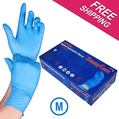 100 SunnyCare Nitrile Exam Gloves Powder Free Chemo-Rated (Non Vinyl Latex) - M • $7.50