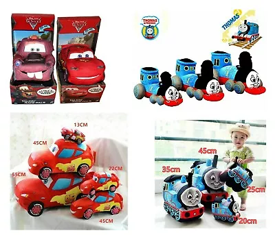 Kids Soft Stuffed Plush Doll Cars Mcqueen Mater Thomas Train Play Gift Xmas Toy • $26.95