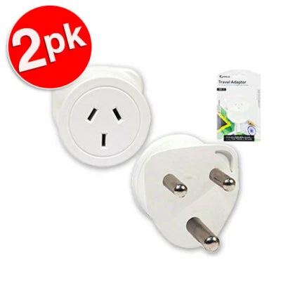 $19.99 • Buy 2x-Sansai-Travel-Power-Adapter-Outlet-AU-NZ-Socket-to-South-Africa-SA-India-Plug