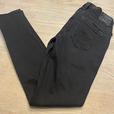 True Religion Casey Jeans Black Women’s 26 Low Rise Made In USA Stretch Denim • $14.95