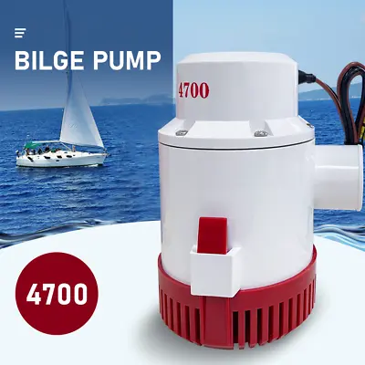 12V 4700 GPH Bilge Pump Boat Marine Yacht Submersible Water Pump • $82.90
