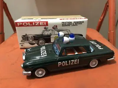 Ichiko Mercedes Benz Police Car Tinplate Polizei Tin Toy 1970 Old Items Japan • $377.99