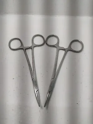 LOT Of 2: V.Mueller SU2702 Surgical Hemostat Halsted Mosquito Forceps Curved 5” • $27.22