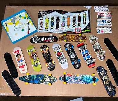 Tech Deck Lot Skate Park Ramps Rails 2 Longboards 10 Skateboards Stickers ++ • $29.99