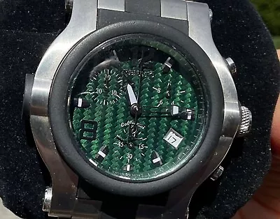 Renato Beast Rubber Integration Green Carbon Fiber Mens Watch • $135