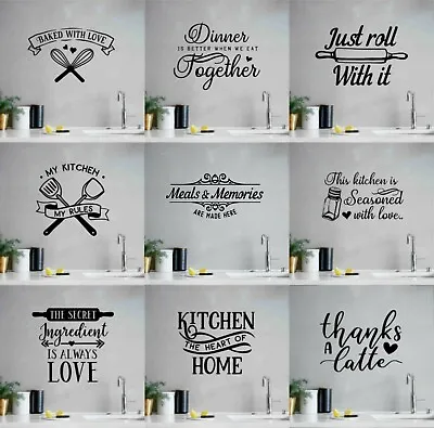 £4.99 • Buy Quote Mural Words Art Vinyl Wall Sticker Home Kitchen Room Decal Decor