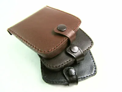 Mens Ladies High Quality Real Leather Coin Pouch Tray Wallet Notes Purse Change • £6.99