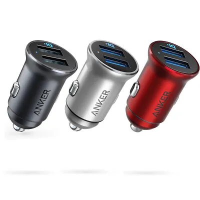 Anker PowerDrive Alloy 2  Metal Dual USB Car Charger 24W 4.8A Charging For Phone • $9.99