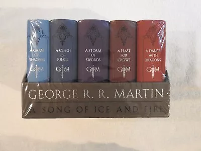  A Song Of Ice And Fire  Leather Cloth Boxed Book Set Of 5 - George R. R. Martin • $79.99