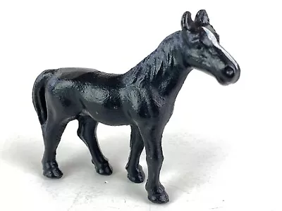 Vintage Cast Iron Miniature Black Horse Figurine • $9.99
