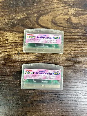 Lot Of 2 Takara E-kara Karaoke Cartridge EKARA  - Volume 8 And 9 ( 20 Songs) • $14.99