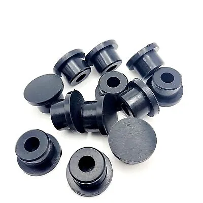 1/2  Rubber Drill Hole Plugs Push In Compression Stem Silicon Covers 3/4  OD Top • $10.79