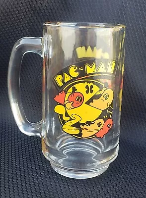 Vintage Pac Man Ghosts Arcade Mug Glass Cup Beer Stein Bally Midway 1982 Pacman • $30