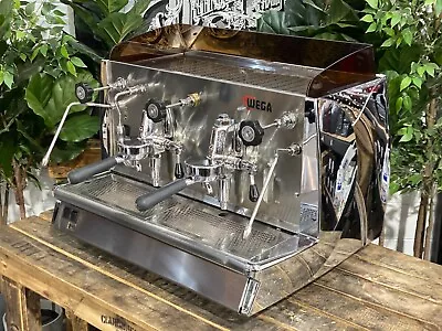 Wega Vela Vintage 2 Group Espresso Coffee Machine Chrome Commercial Cafe Latte • $3250