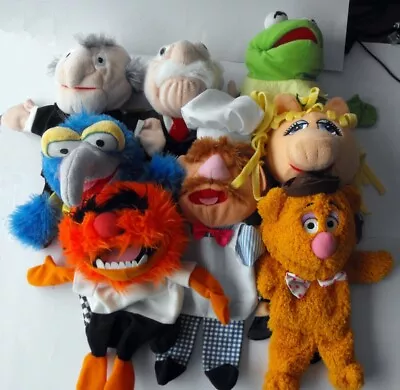 RARE Disney MUPPETS Complete Set 8 Hand Puppets Cool Plush Set NM Netherlands • $89.95