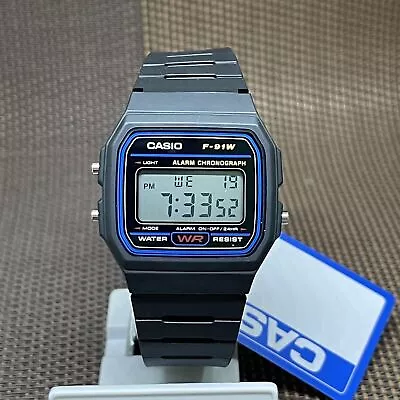 Casio F-91W-1D Classic Retro Basic Light Weight Digital Sport Unisex Watch F91W • $31.68