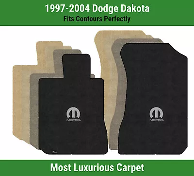 Lloyd Luxe Front Row Carpet Mats For 1997-2004 Dodge Dakota W/Black M-Mopar Logo • $226.99
