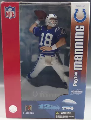 McFARLANE PEYTON MANNING Indianapolis Colts NFL FOOTBALL 12'' FIGURINE NIB • $79.93