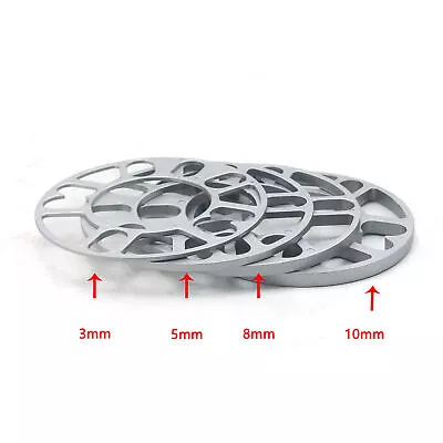 2x 3-10mm Alloy Aluminum Wheel Spacers Shim Spacer Universal For 4 5 6 Stud Car • $20.33