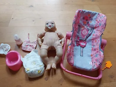 Baby Annabell 43cm Baby Doll (706299) Bundle Incl Carrier And Car Seat • £22