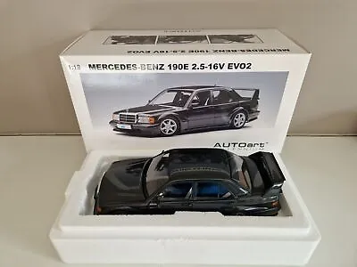 AUTOart 1/18 Mercedes-Benz 190E 2.5-16V EVO2 - Black - 1990 - 76131 • $459.99