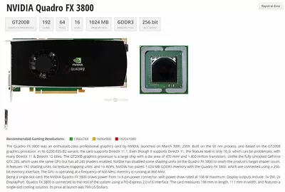 NVIDIA Quadro FX 3800 1GB GDDR3 Graphics Card ✅2x DP DVI ✅HP 519297-001 • $14.95