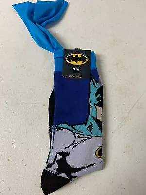 Bioworld Batman DC Comics Mens Caped Socks~Blue~Cape Crusader~ • $11.99