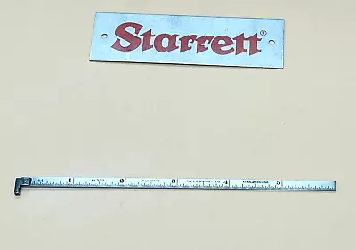 STARRETT No.330  6  Narrow Spring-Tempered Steel Rule With Inch Graduations. USA • $28.50