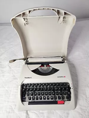 Vintage 1995 Olympia Portable Typewriter Traveller C With Case Tested Working • $150