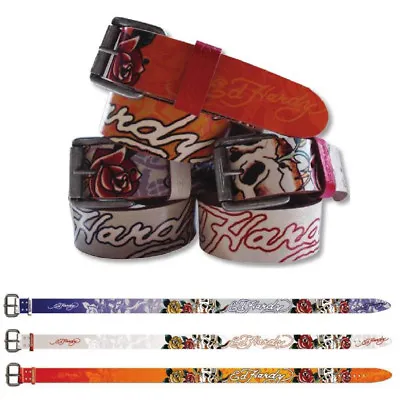 Ed Hardy EH3206 Skull-Rose Kids-Girls Leather Belt • $13.99