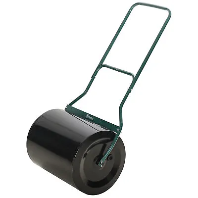 60L Steel Garden Roller Push Pull W/ Fillable Cylinder Water Rolling Drum • £63.99