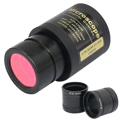 Microscope 2MP USB Camera Electronic Digital Eyepiece W/ Adapters Video Capture • £35.40