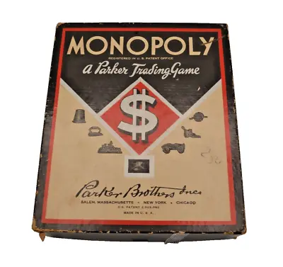 Antique Vintage Monopoly 1947 1936 Copyright Parker Brothers 2026082 No Board • $34.99