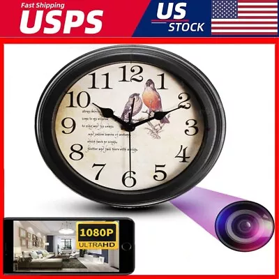 Full HD 1080P WIFI IP Wall Clock Security Camera DVR Motion Detection Nanny Cam • $69.49