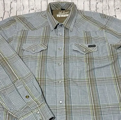 Volcom Button Up Shirt Mens Size Large Long Sleeve Pearl Snap Multicolor Plaid • $12.99