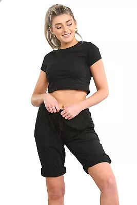 £7.99 • Buy Womens Ittalian Stretch Camouflage Army Print Hot Pant Magic Ladies Shorts 8-22