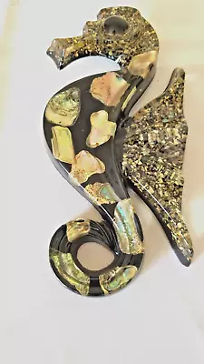 Vintage Seahorse Handmade Of Abalone Shells Of The 60's (Single) • $10