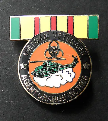 Vietnam Veteran Vet Agent Orange Victims Ribbon Lapel Hat Pin Badge 1 Inch • $5.64
